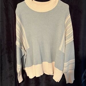 Altar'd State Gray and Cream Sweater